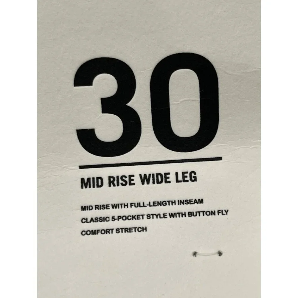 Re/Done Mid Rise Wide Leg Acqua NWT Size 30 Redone - Picture 6 of 6
